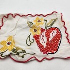 Vintage Toaster Cover Cross Stitch Flowers Retro Kitchen Apple Flower Grannycore