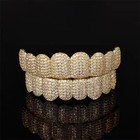 2025 Iced 8 Tooth Cz Grillz Set Top   Bottom Gold silver Full Diamond Grills