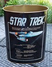 Vintage 1977 Star Trek The Original Series Metal Wastebasket Trash Can Cheinco