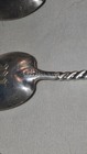 Antique Gorham Sterling Silver Twisted Handle Heart Bowl Salt Spoons Set 6 44 7g