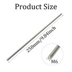 2pcs M6    250mm Threaded Rod 304 Stainless Steel  M6-1 0 Thread Pitch Fully
