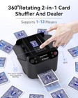 Automatic Card Shuffler And Dealer 2-in-1  2 Deck 360   Rotating Dealing Machine 