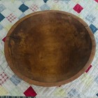 Vtg Primitive Wooden Dough Bowl Hand-carved Rustic 11 x10 5 x3 