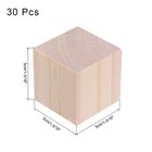 30pcs Wood Blocks  1-3 16 x1-3 16 x1-3 16  Square Unfinished Wood Cube For Diy