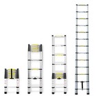8 5ft-16 5ft Telescoping Folding Ladder Aluminum Extension Max Capacity 330 Lbs