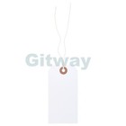 100 White Tags 4 3 4  X 2 3 8  Size 5 Inventory Shipping Hang Tag With String