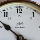 Vintage Schatz Battery Operated Brass Ships Bell Clock