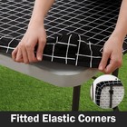 Rectangle Vinyl Table Cloth 30x72  Waterproof Elastic Fitted Tablecloth With