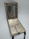 Antique Pre-1930   s Mondaine Compact Purse Black   Silver