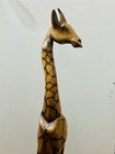 Vintage Hand Carved Mukwa Wood Wooden Giraffe Zimbabwe 34   h