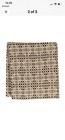 Primitive Cream Tan Black Lovers Knot Woven Check Fabric Shower Curtain 72 In