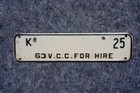 1963 Virginia V c c  For Hire License Plate Topper