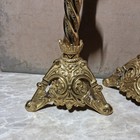 Pair Of Large 14    Antique Heavy Brass Alter Candlesticks