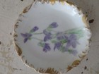 2 Gorgeous Vintage White Lavender Porcelain Ironstone Butter Pats Flowers France