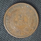 1864   l M     Two Cent   nice Civil War Era  Coin     - Free Shipping  C3250