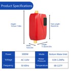 Tankless Electric Water Heater 110v 3000w On Demand Hot Water Heater For Home