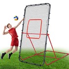 7x4 Ft Volleyball Rebounder Net Adjustable Bounce Back Trainer Bumping Spiking