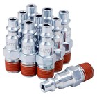  1 4 Inch Male Air Plugs  10-pack Npt Industrial Iron Air Hose Fittings With 