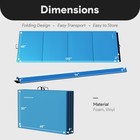Balancefrom Fitness Foldable Gymnastics Mat W sectional Floor Balance Beam  Blue