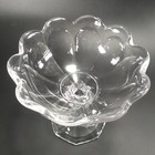Imperial Glass Ohio Old Williamsburg Pedestal Bowl Clear Paneled Round Footed 5 