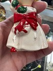 Vintage Napco Christmas Salt And Pepper Shakers Merry Xmas Has Crazing