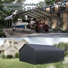 20 x20  Metal Carport Outdoor Heavy Duty Canopy Garage Car Shelter With Sidewall