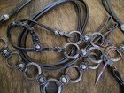 Metal Ring Headstall  Reins - Breastcollar - Roughrider Copper Rings And Conchos
