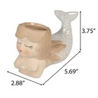 Mermaid Flower Pot Girl Statue Figurine Nautical Beach Home Decor
