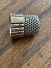 Antique Simons Bros Sterling Silver W gold Band Thimble Size 6 No Holes C1880 s