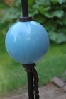 Antique Copper Lightn1ng Rod And Blue Balls With Caps 67  Tall