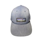 Patagonia Hat Men Women Baseball Cap Blue Denim Chambray Adjustable Strap Logo