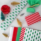 Blisstime Wp-120 Tissue Paper 120ct 13 5 X 19 5 White red green Red Stripe Trees
