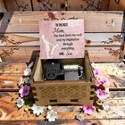 New    to The Best Mom       love  Son    Handmade Wooden Hand Wind Up Music Box