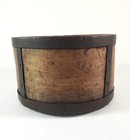 Antique Primitive Bentwood Dry Measure Metal Bands 1-2 Quart