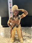 Vintage Cast Iron 6  Native American Indian W  Tomahawk Coin Bank