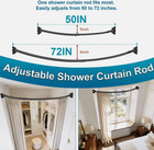 Curved Shower Curtain Rod 50 To 70 Inches Adjustable Black