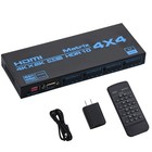 1pcs 4x4 4 In 4 Out 4k Hdmi Matrix Switch W  Edid Extractor   Ir Remote Control
