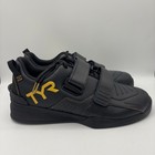 Tyr L-2 Lifter Shoes Mens Size 12 Black Gold Weightlifting Gym Sneakers