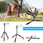 56  Carbon Fiber Camera Tripod Travel Tripod With 28mm Low Profile Ball Head