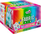 Permanent Brush-on Fabric Paints  14 Colors  2 Fl Oz Each  Flexible