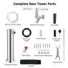 Single Beer Tap Tower Draft Beer Tower Kegerator Tower Stainless Steel Keg To   