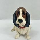 Basset Hound Dog Figurine Hand Carved Resin Signed Tjw Vintage Look 3 75 X 5