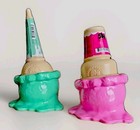 Skull Ice Cream Cone Dish Cup Bowl Set Of 2 By Rutherford 