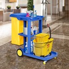 3 Shelf Janitorial Cart 22 Gallon Vinyl Bag Cover