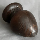 Vintage Antique German Clock Dark Wood Lathe Turned Finial Wall Mantel Cuckoo  1