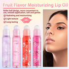 4pcs Roll On Lip Oil Set  Moisturizing Transparent Lip Glow Oil  Fruit Flavored