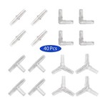 40 Pcs Aquarium Airline Tubing Connector Fish Tank Air Pump Connector I T L Y
