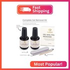 Gel Nail Polish Remover Kit  2 Bottles Soak Off Gel Polish Remover With Nail Too