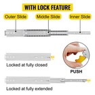 Heavy Duty Drawer Slides 500lbs Ball Bearing Drawer Slides 40inch Long With Lock