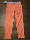 Under Armour Girls Heatgear Orange gray Leggings Ymd